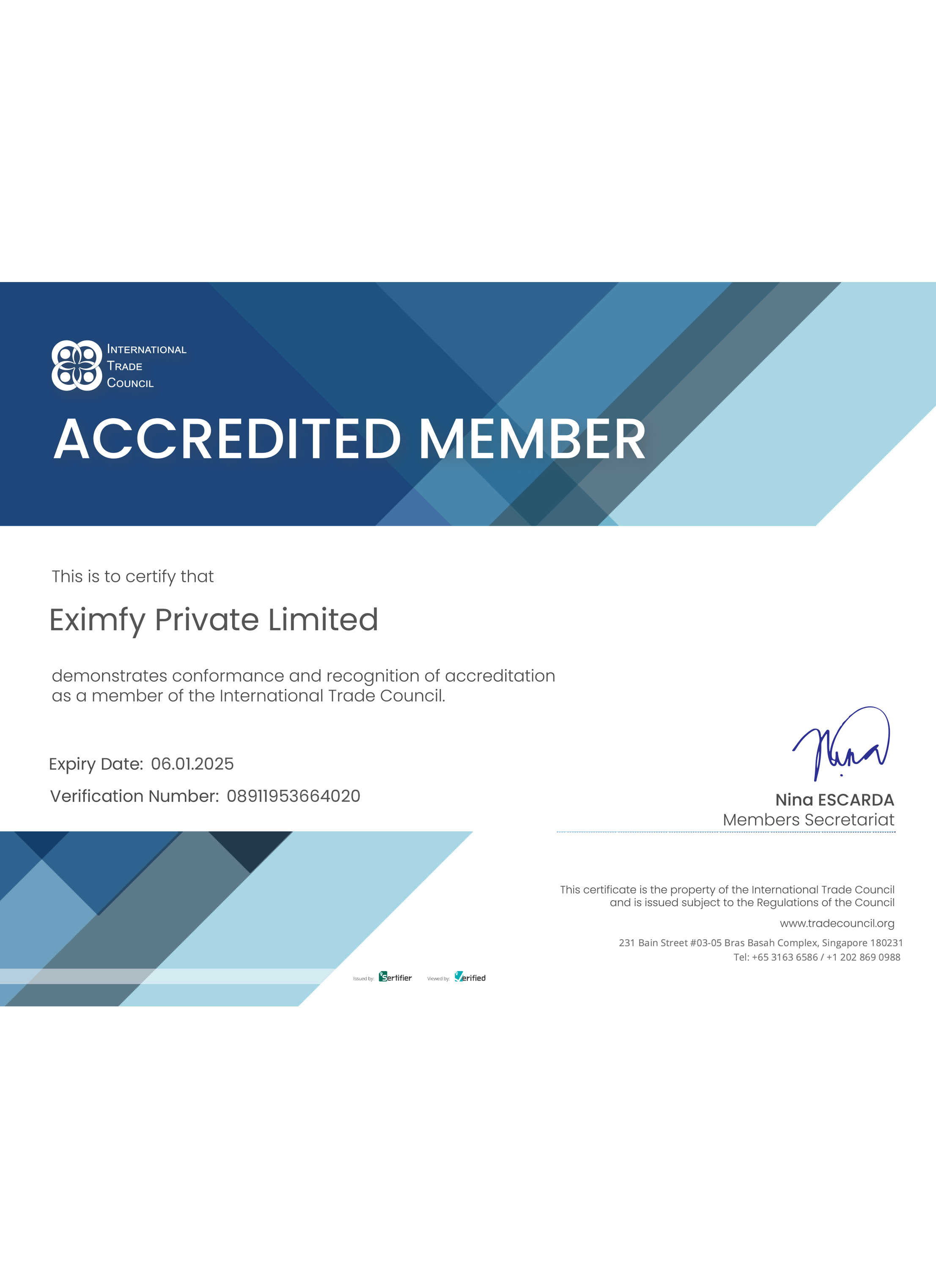 Certificate